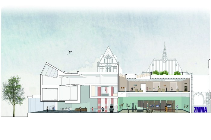 Manchester Museum Architect's Perspective Render - impression image credits Design by ZMMA