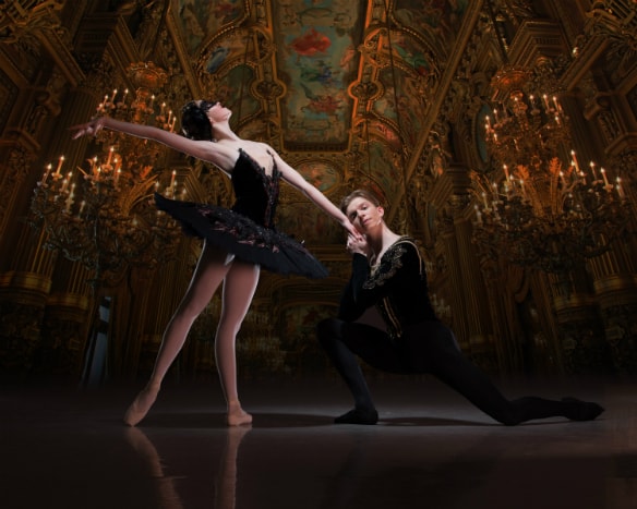 Harvey Littlefield and Beatriz Kuperus as Prince Siegfried and Odile in My First Ballet Swan Lake image courtesy ASH