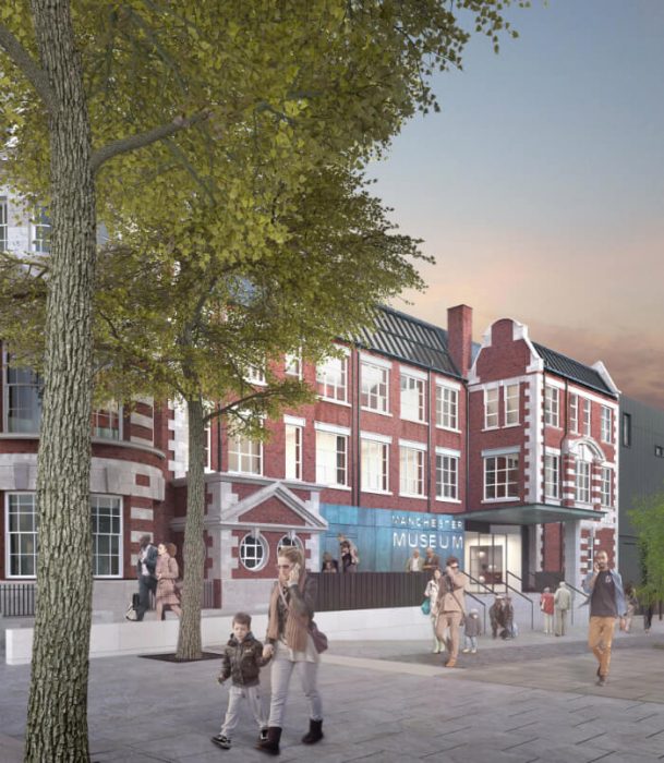 Oxford Road approach to Manchester Museum’s proposed entrance, credit: Purcell UK