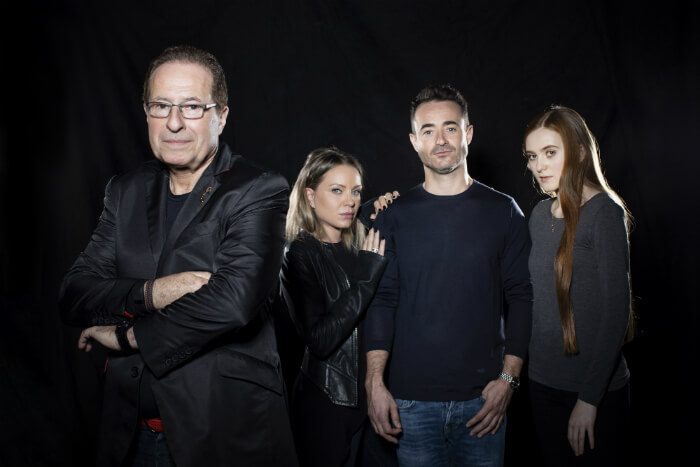 Manchester Theatre - The House on Cold Hill (l-r Peter James, Rita Simons, Joe McFadden, Persephone Swales-Dawson) image courtesy Helen Maybanks